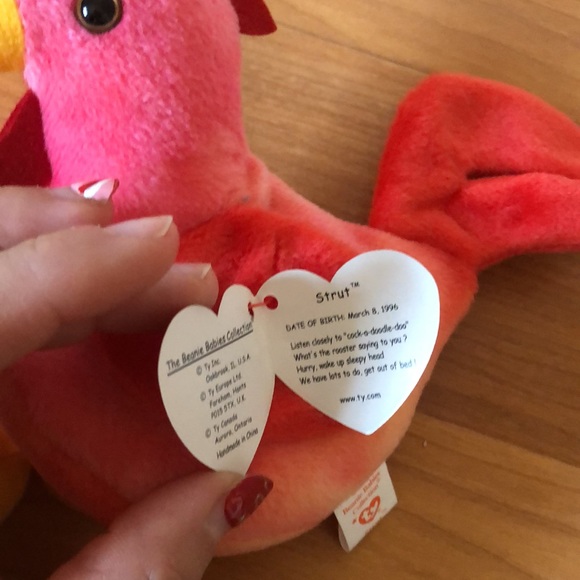 Retired Ty Beanie Baby Strut & Teenie - Picture 3 of 8